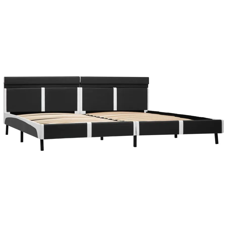 Cadre de lit avec LED sans matelas Gris Similicuir 180x200 cm - 3
