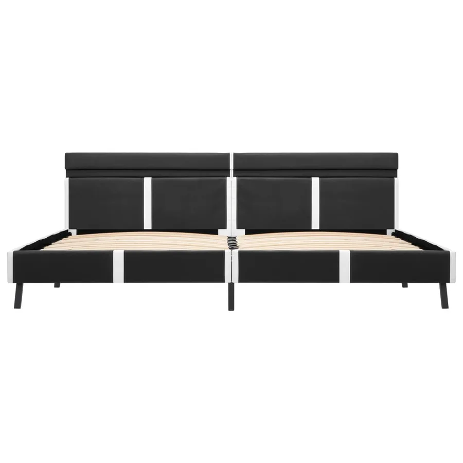 Cadre de lit avec LED sans matelas Gris Similicuir 180x200 cm - 4