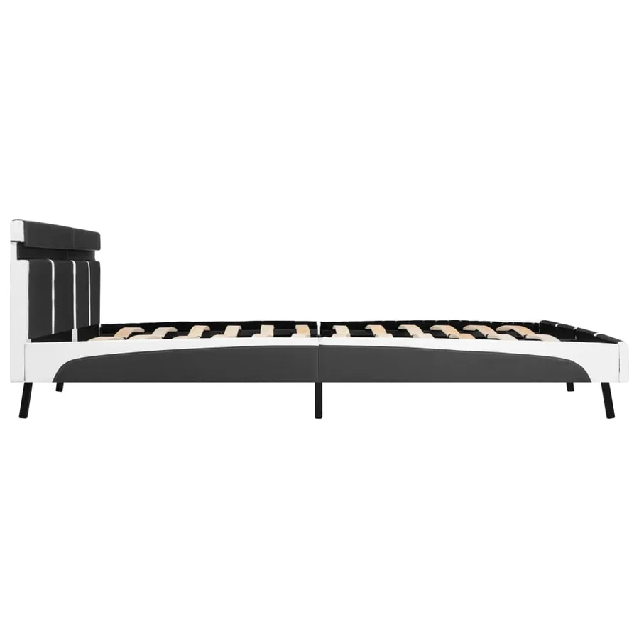 Cadre de lit avec LED sans matelas Gris Similicuir 180x200 cm - 5