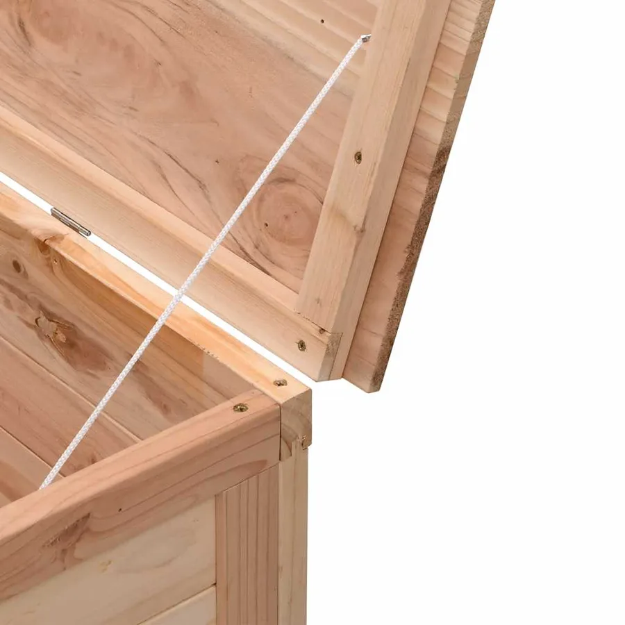 Boîte de rangement de jardin 150x50x56,5 cm bois massif sapin - 7