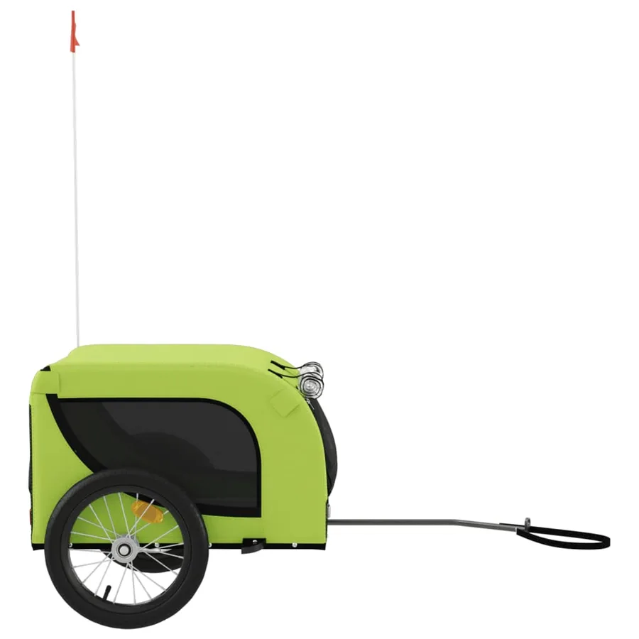 Remorque de vélo pour animaux de compagnie vert et noir - 5