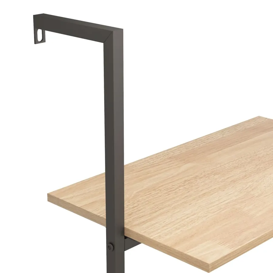 Étagère inclinée à 5 niveaux Marron clair et noir 64x35x185cm - 7