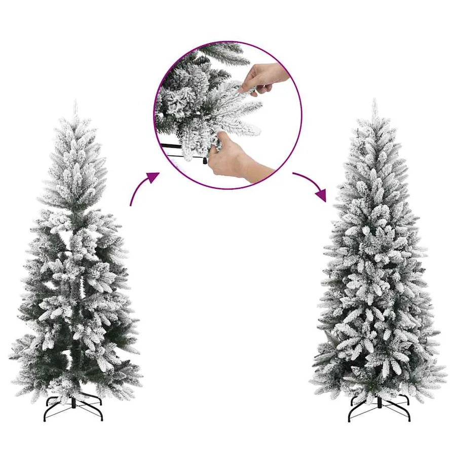 Sapin de Noël artificiel avec neige floquée 150 cm - 4