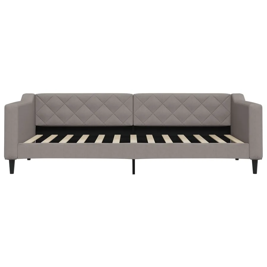 Lit de jour avec matelas taupe 90x200 cm tissu - 4