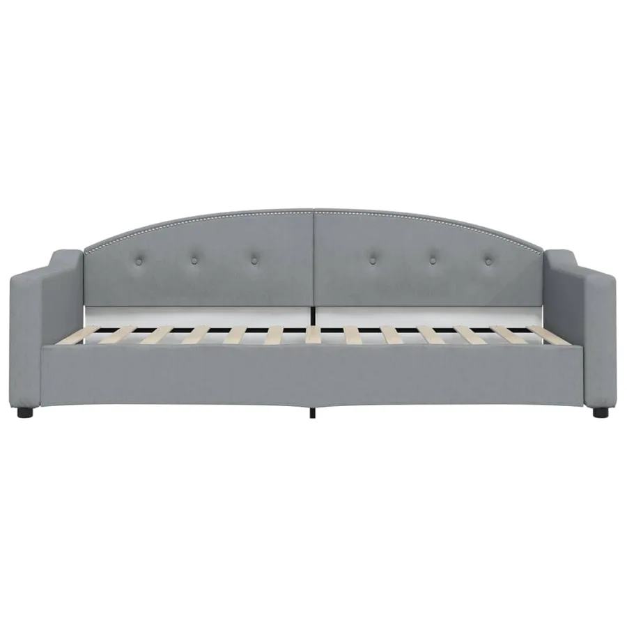 Lit de repos sans matelas gris clair 90x200 cm tissu - 3