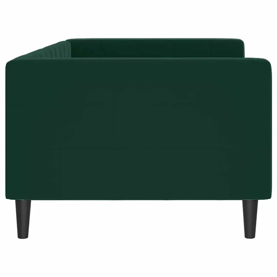 Lit de repos sans matelas vert foncé 90x200 cm velours - 4