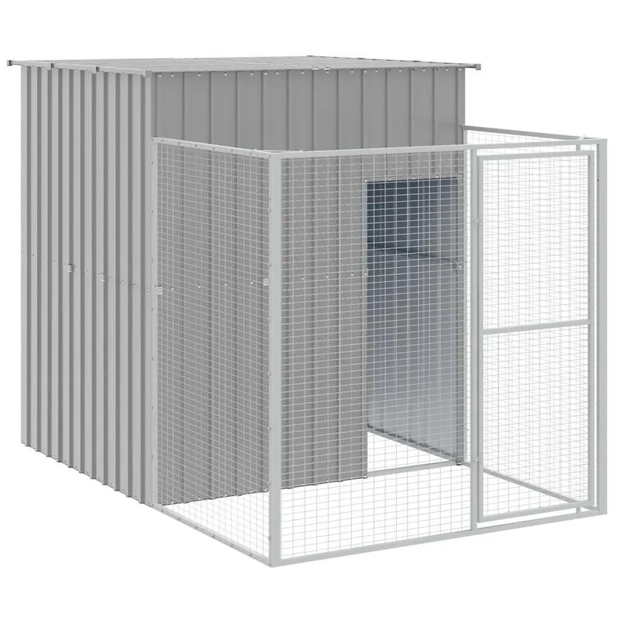 Niche pour chien avec cour gris clair 165x251x181 cm - 2