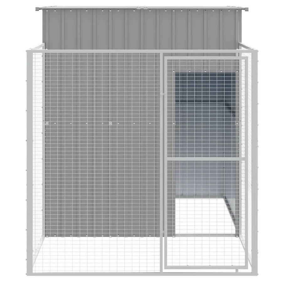 Niche pour chien avec cour gris clair 165x251x181 cm - 3