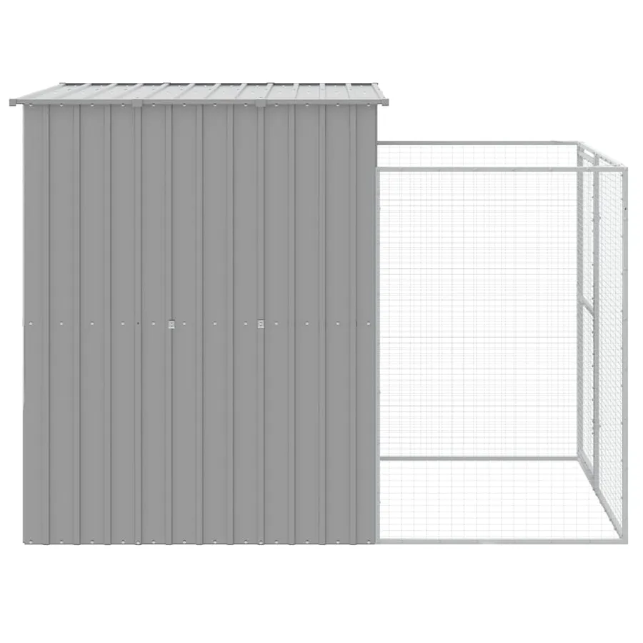 Niche pour chien avec cour gris clair 165x251x181 cm - 4