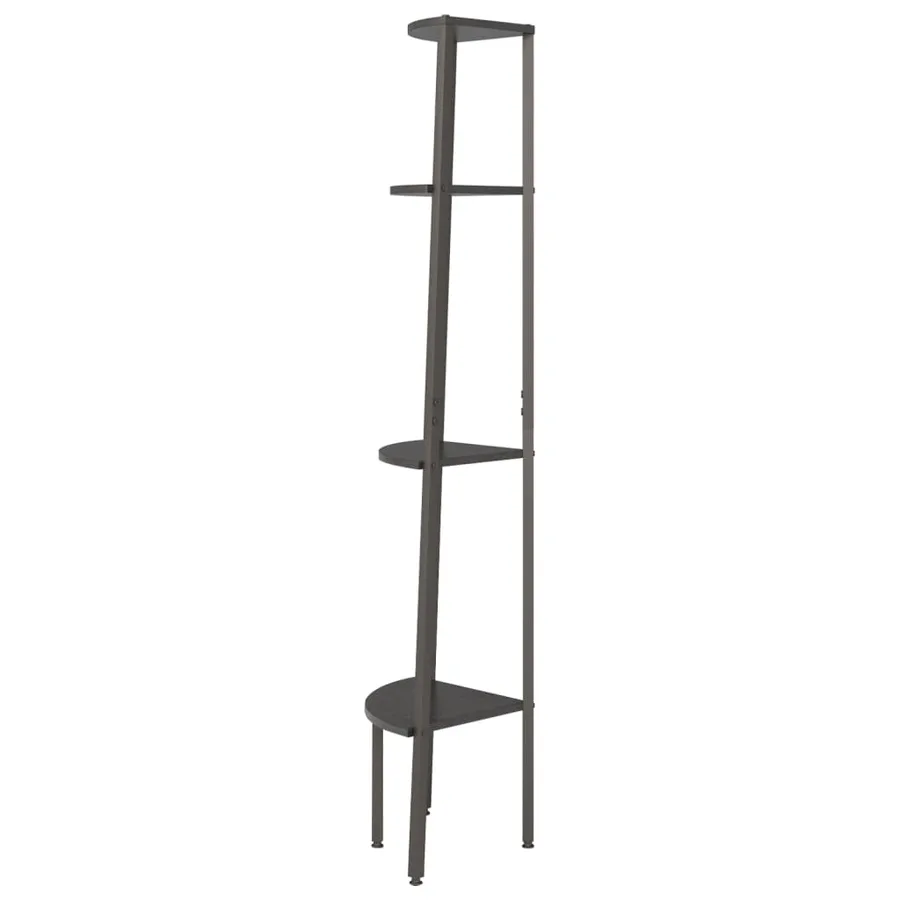 Étagère d'angle 4 niveaux Noir 45,5x31,5x150 cm - 4