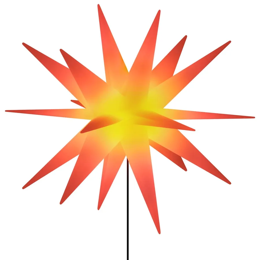 Lumières de Noël avec piquets 3 pcs LED pliable rouge 35 cm - 6