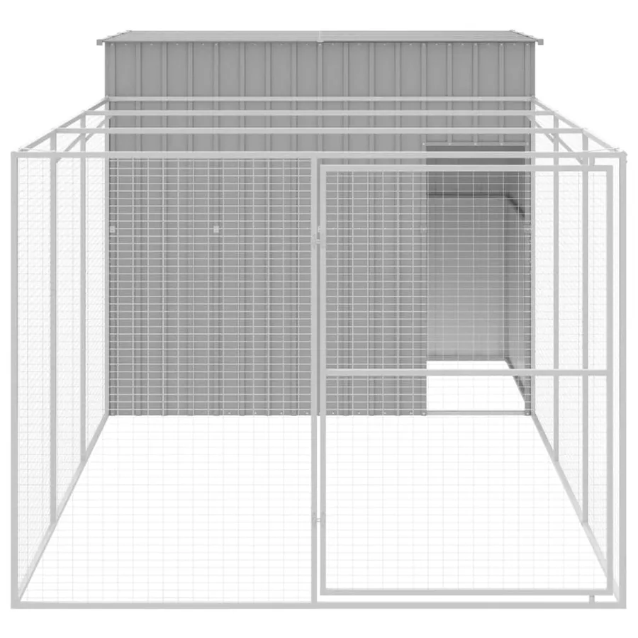 Niche pour chien avec cour gris clair 214x457x181 cm - 3