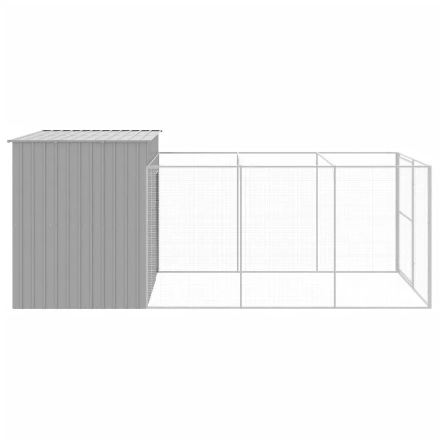 Niche pour chien avec cour gris clair 214x457x181 cm - 4