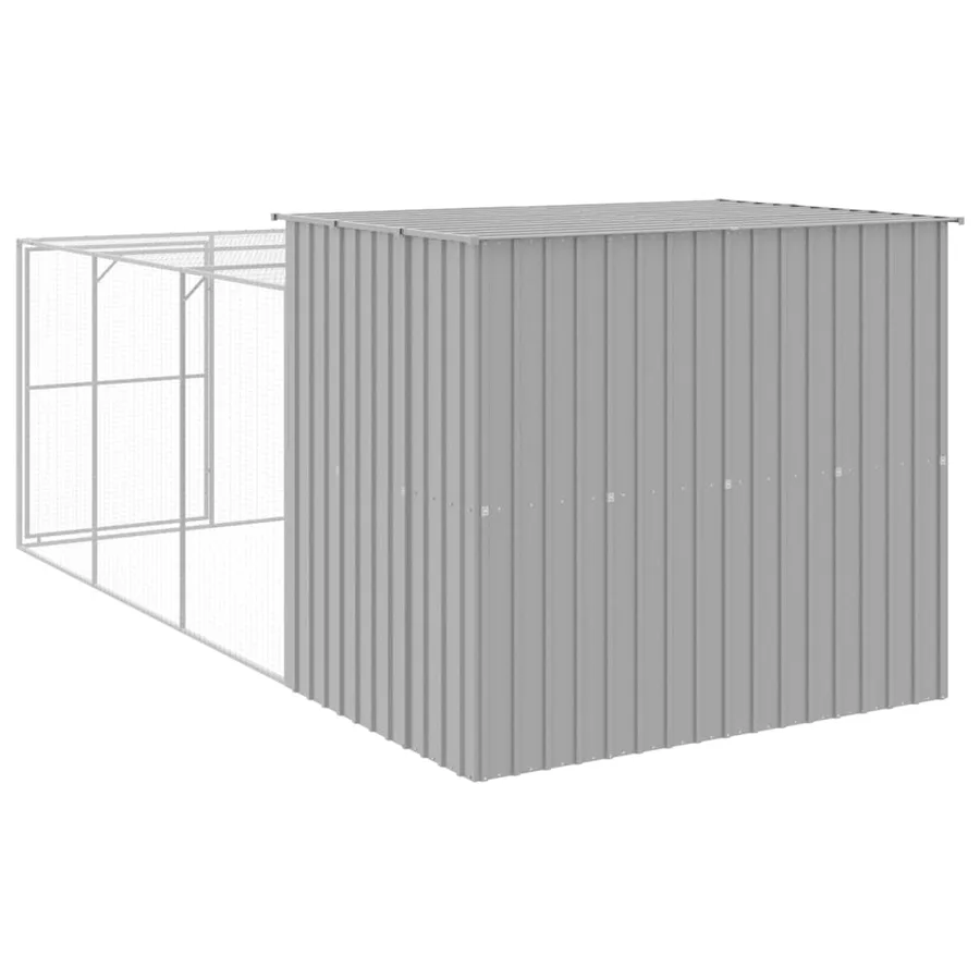 Niche pour chien avec cour gris clair 214x457x181 cm - 5