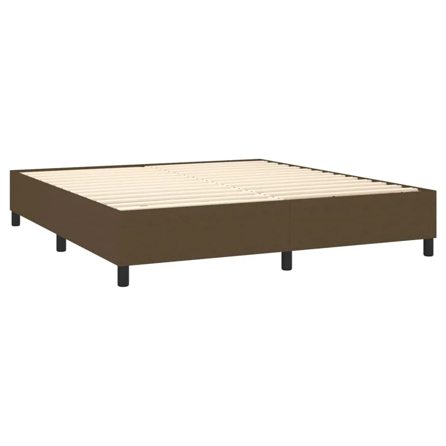Sommier à lattes de lit avec matelas Marron foncé 180x200 cm - 4