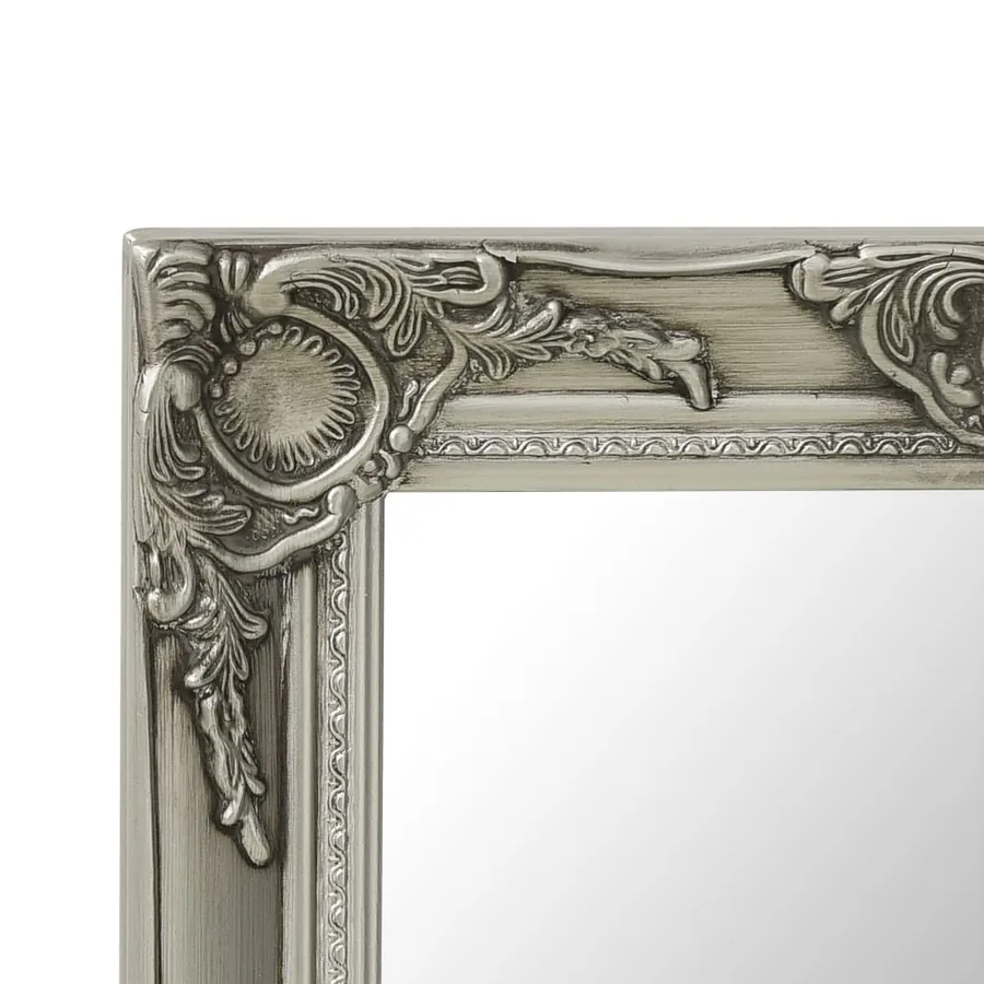 Miroir mural style baroque 50x50 cm Argenté - 4