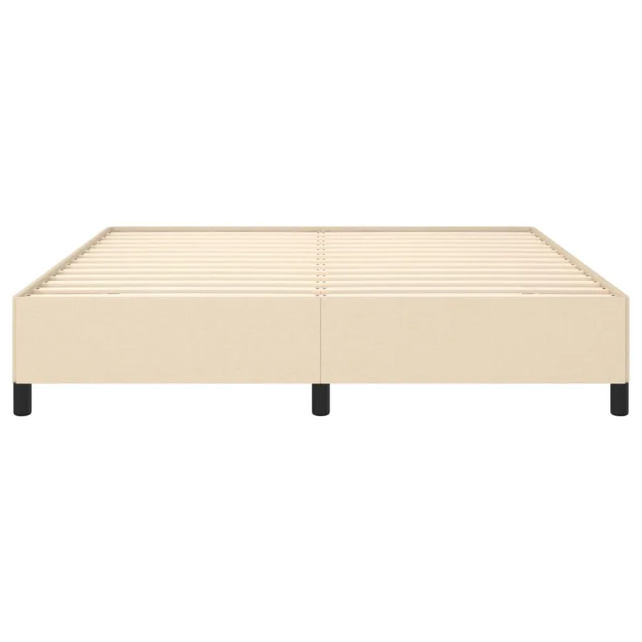 Cadre de lit sans matelas crème 180x200 cm tissu - 5
