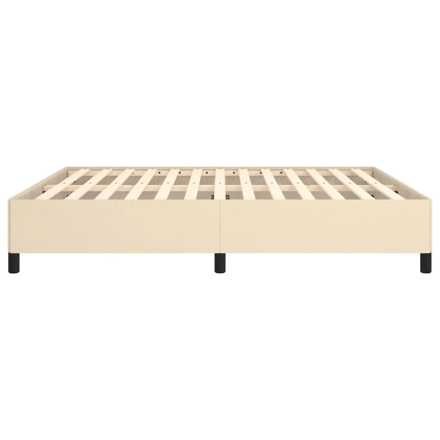 Cadre de lit sans matelas crème 180x200 cm tissu - 6