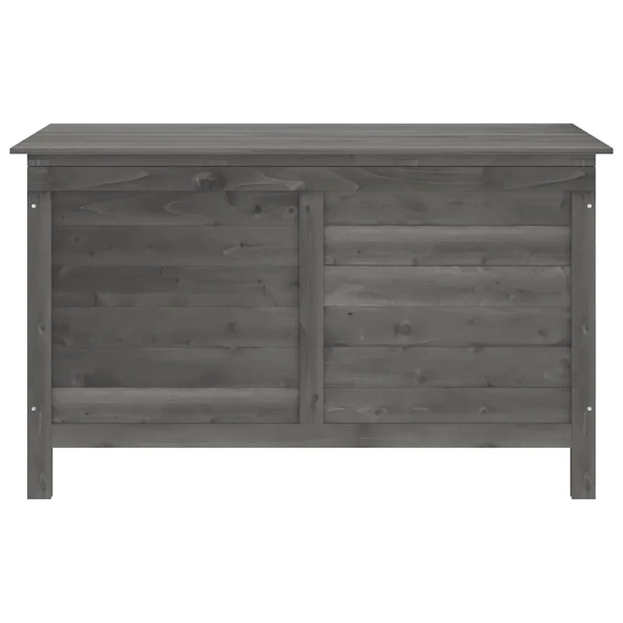 Boîte de rangement de jardin anthracite bois massif de sapin - 4