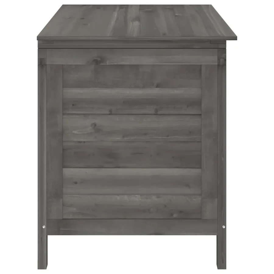 Boîte de rangement de jardin anthracite bois massif de sapin - 5