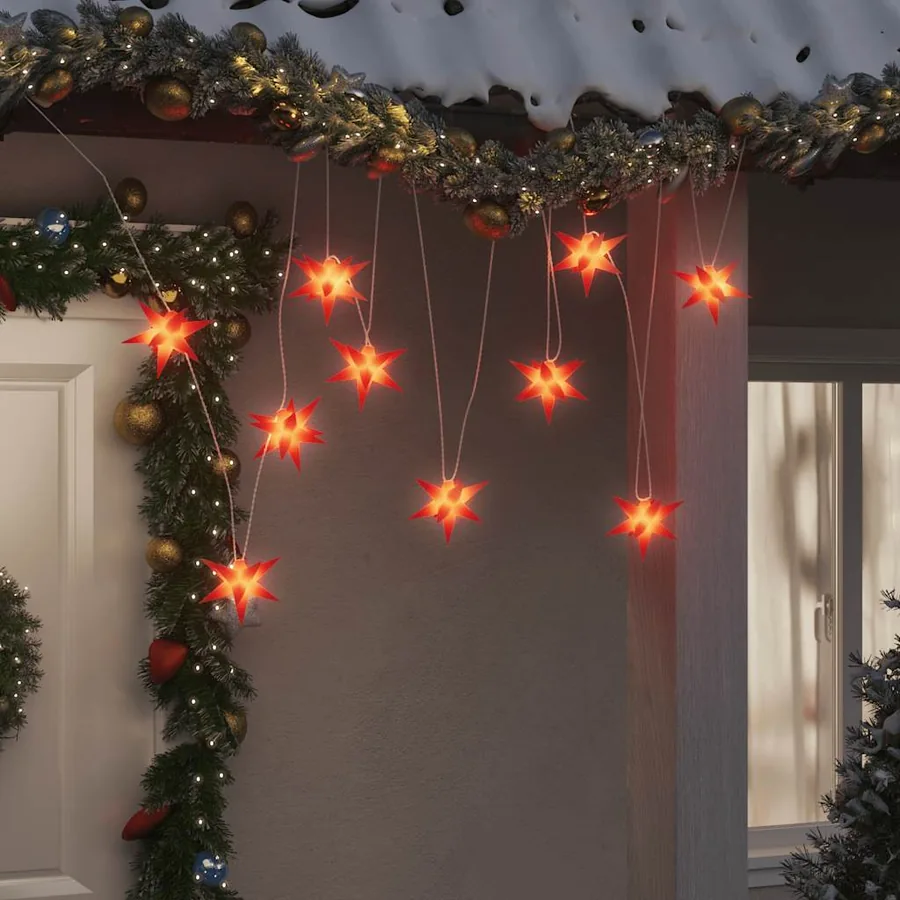 Lumière de Noël 10 LED rouge 10 cm