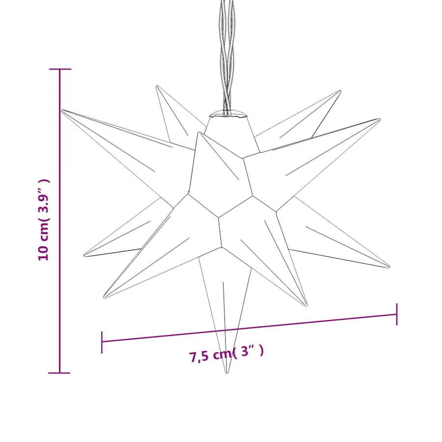 Lumière de Noël 10 LED rouge 10 cm - 12