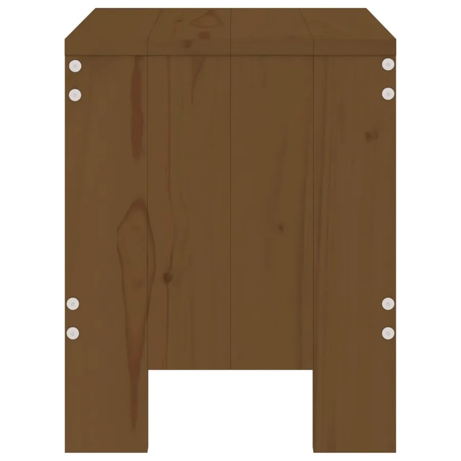 Tabourets de jardin lot de 2 marron miel 40x36x45 cm pin massif - 5
