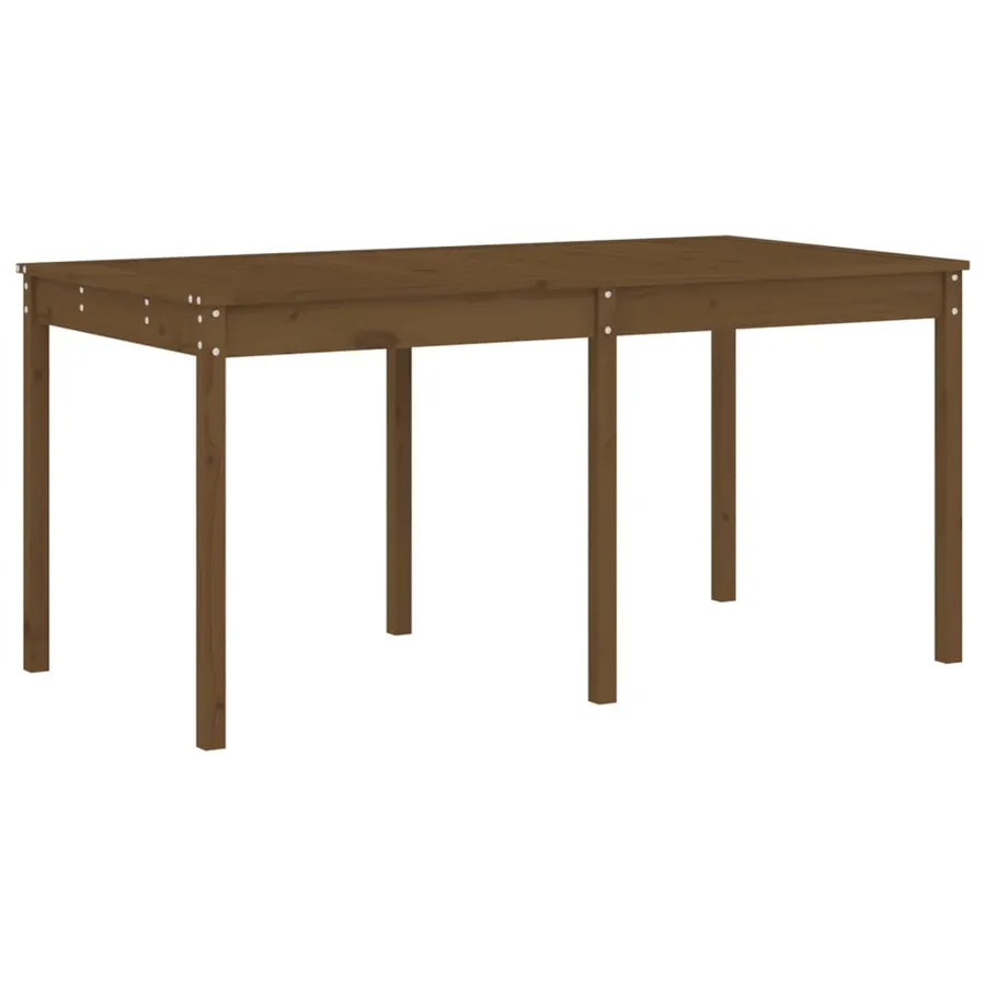 Ensemble à manger de jardin 13 pcs marron miel bois pin massif - 6