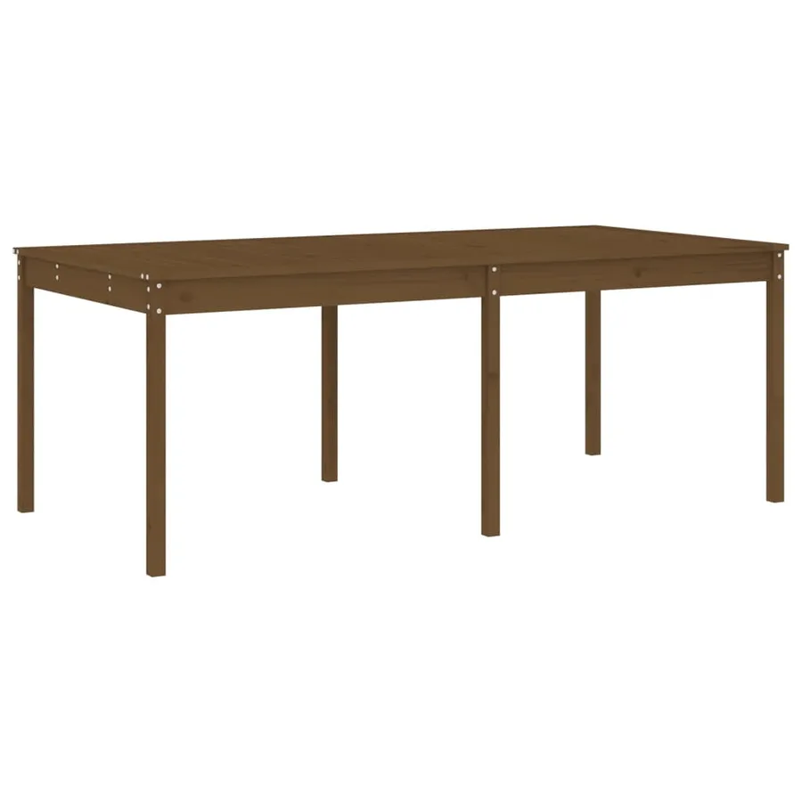 Ensemble à manger de jardin 17 pcs marron miel bois pin massif - 6
