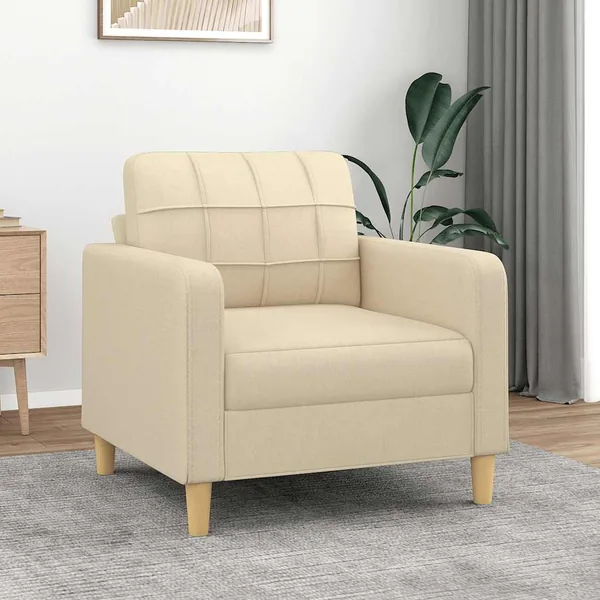 Fauteuil Crème 60 cm Tissu