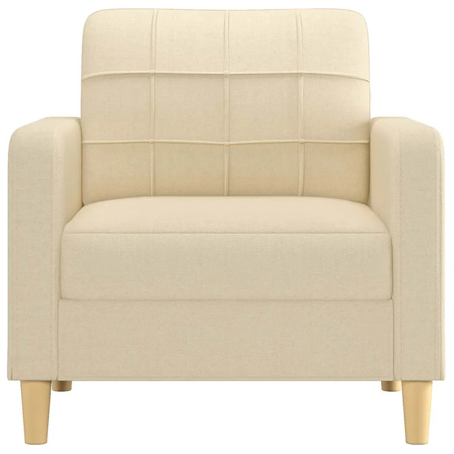 Fauteuil Crème 60 cm Tissu - 3