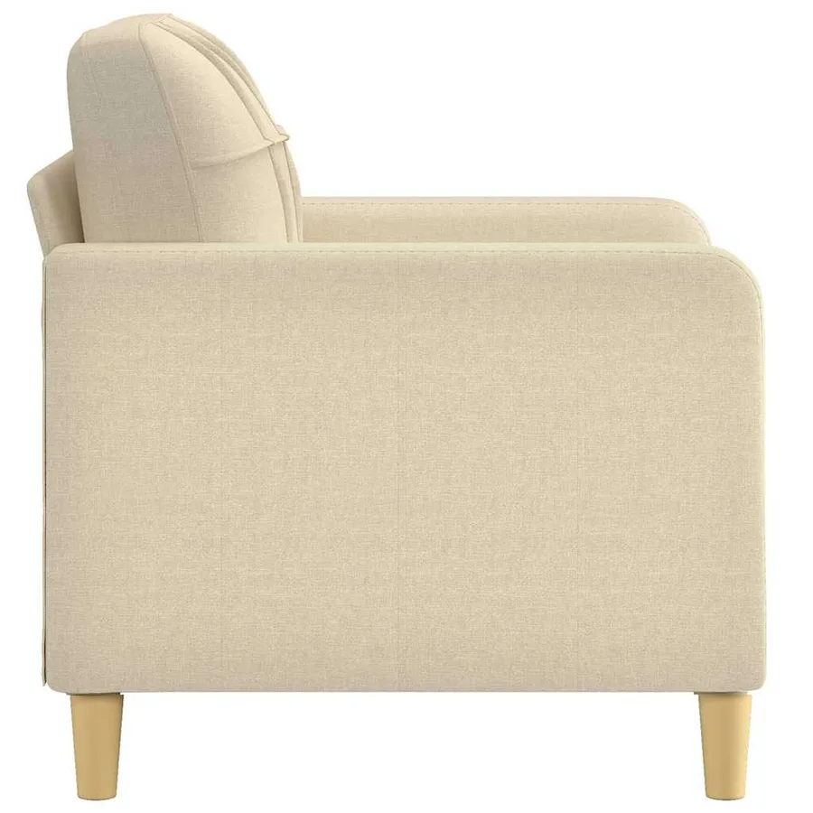 Fauteuil Crème 60 cm Tissu - 4