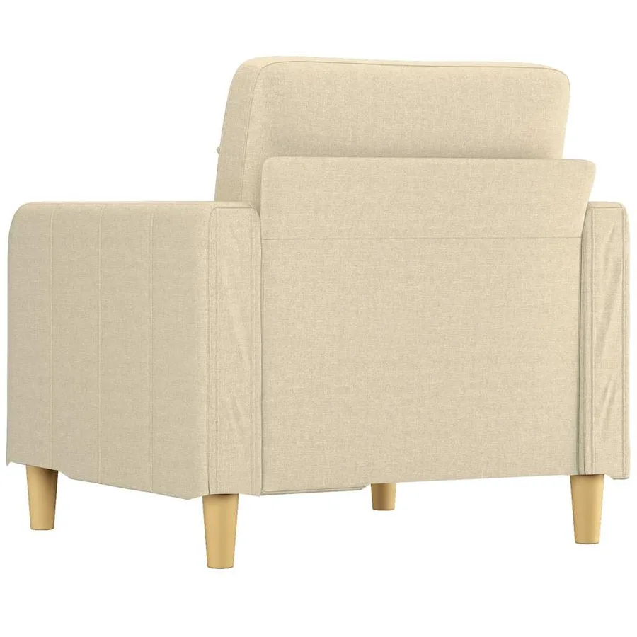 Fauteuil Crème 60 cm Tissu - 5