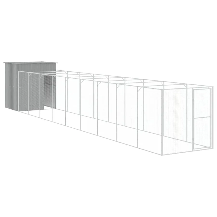 Niche pour chien avec cour gris clair 165x1067x181 cm - 2