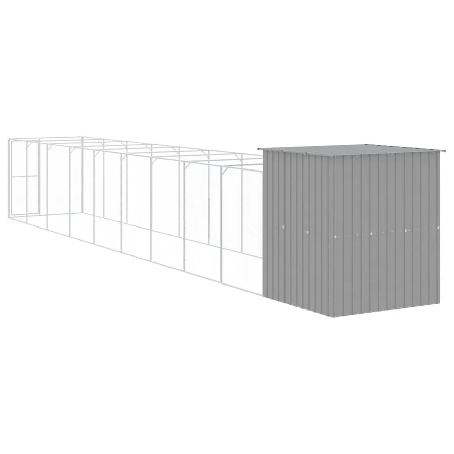 Niche pour chien avec cour gris clair 165x1067x181 cm - 5