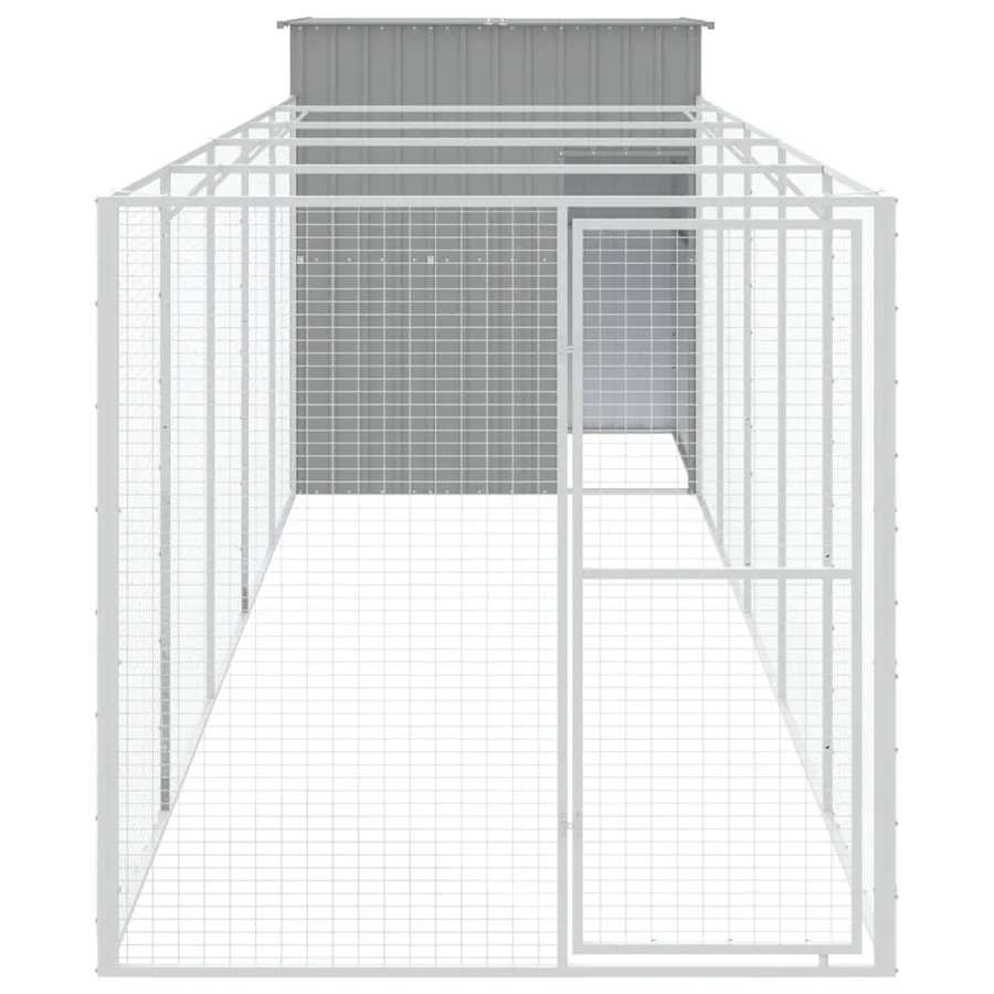 Niche pour chien avec cour gris clair 165x659x181 cm - 3
