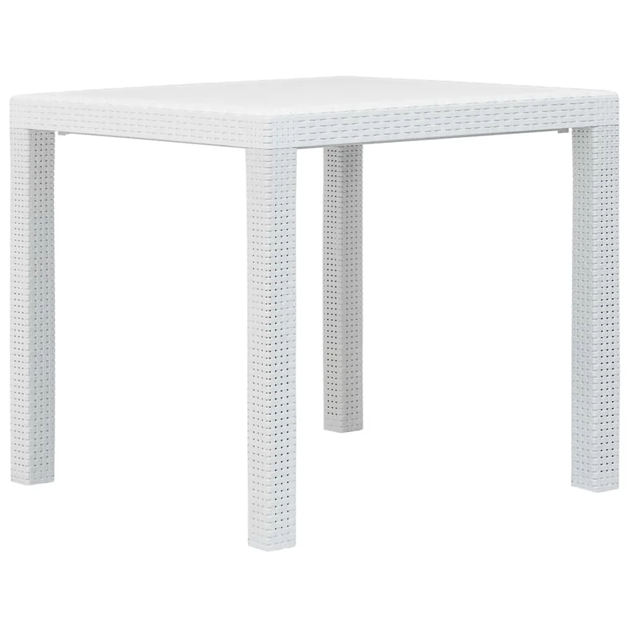 Ensemble de bistro 3 pcs Plastique Blanc Aspect de rotin - 7