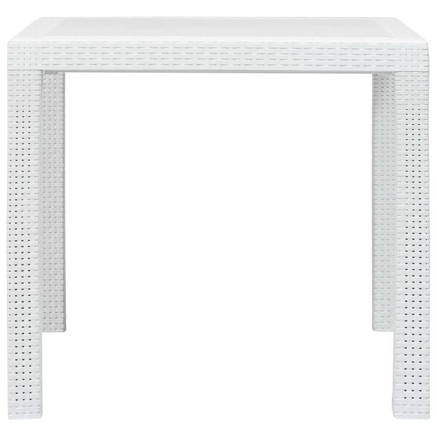 Ensemble de bistro 3 pcs Plastique Blanc Aspect de rotin - 8