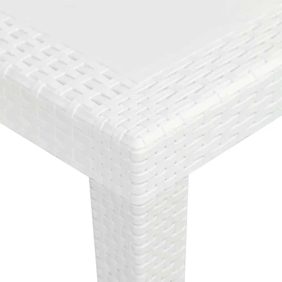 Ensemble de bistro 3 pcs Plastique Blanc Aspect de rotin - 9