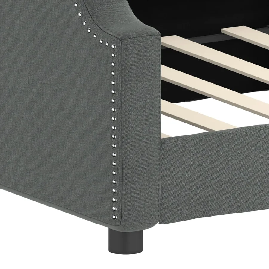Lit de repos gris foncé 100x200 cm tissu - 6