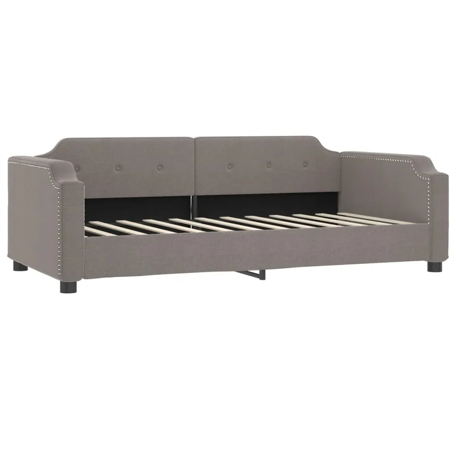 Lit de repos taupe 100x200 cm tissu - 2