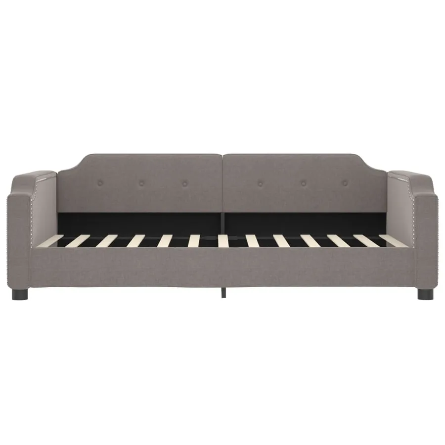 Lit de repos taupe 100x200 cm tissu - 3