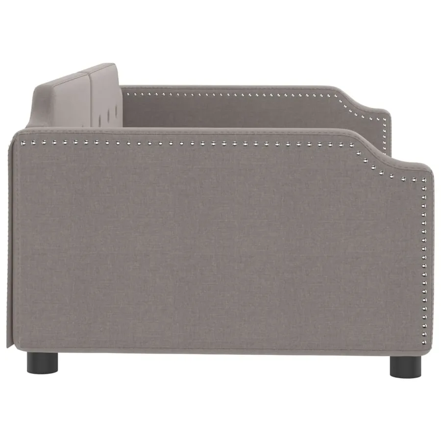 Lit de repos taupe 100x200 cm tissu - 4