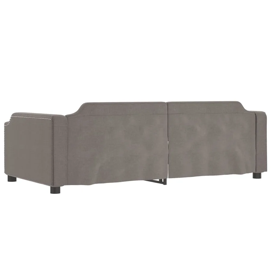 Lit de repos taupe 100x200 cm tissu - 5