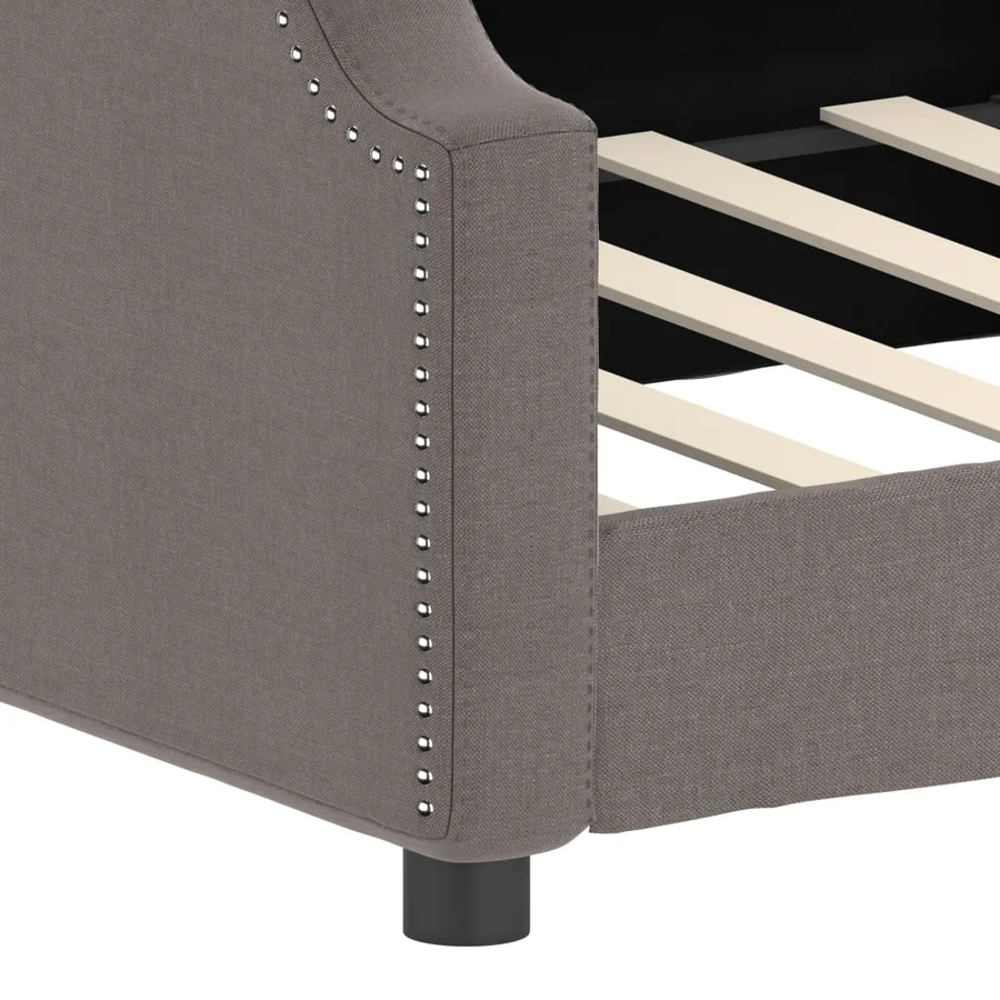Lit de repos taupe 100x200 cm tissu - 6