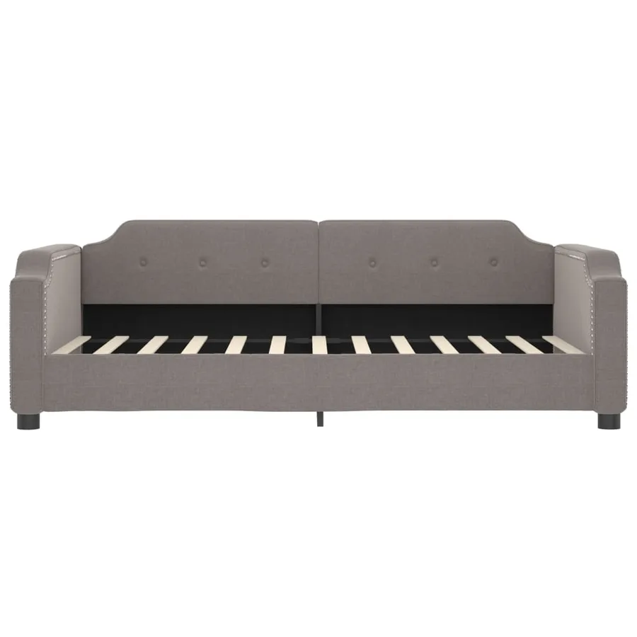 Lit de jour avec matelas taupe 90x200 cm tissu - 4