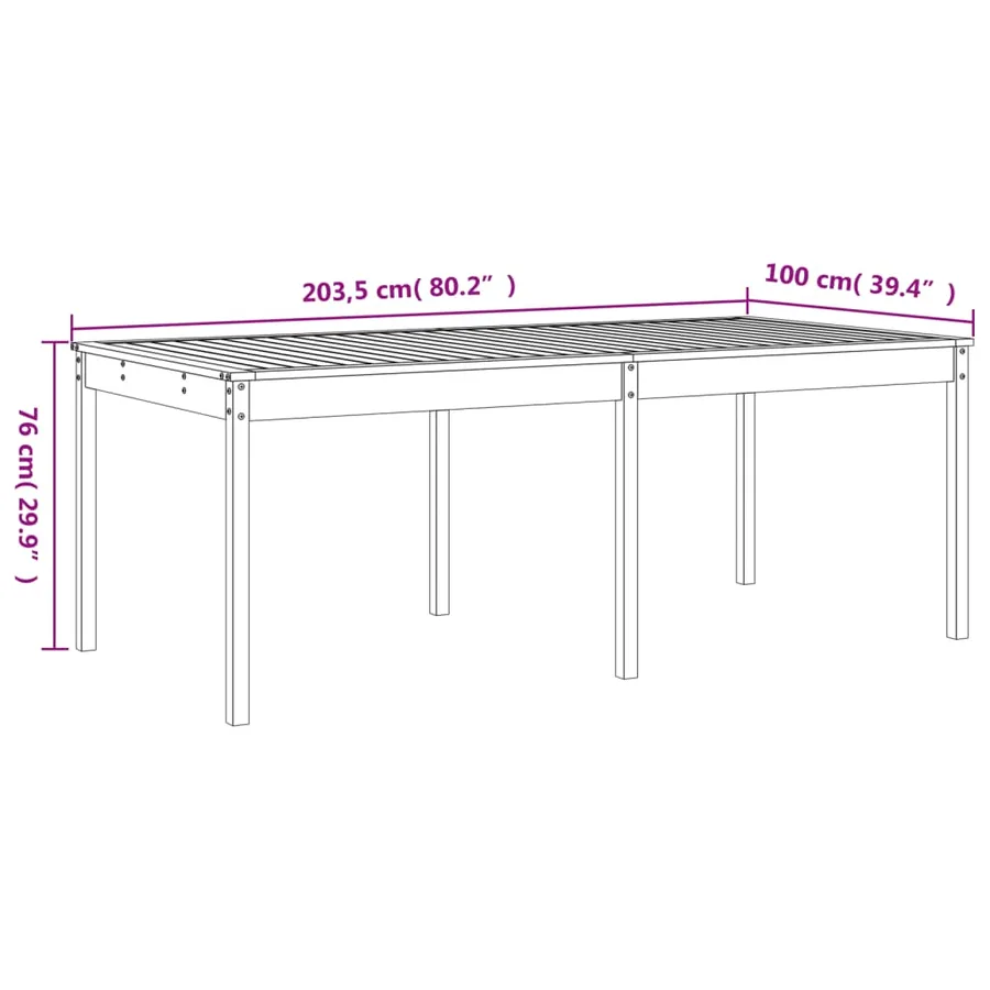 Ensemble à manger de jardin 17 pcs bois massif de Douglas - 9