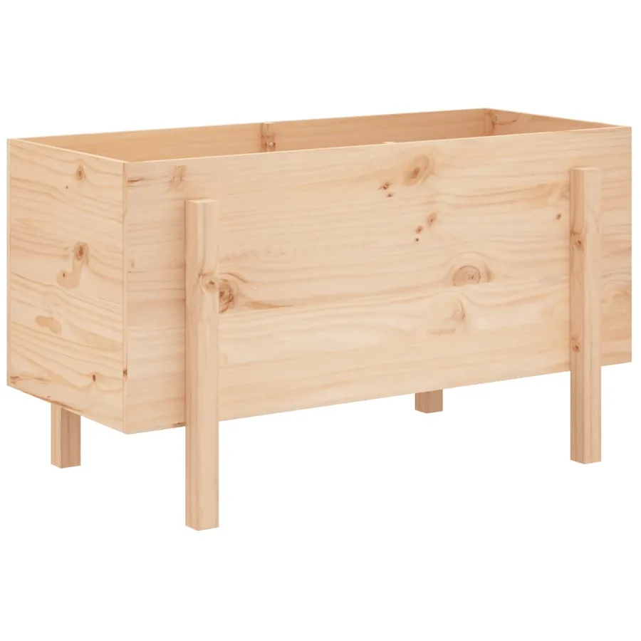Lit surélevé de jardin 101x50x57 cm bois de pin massif - 6