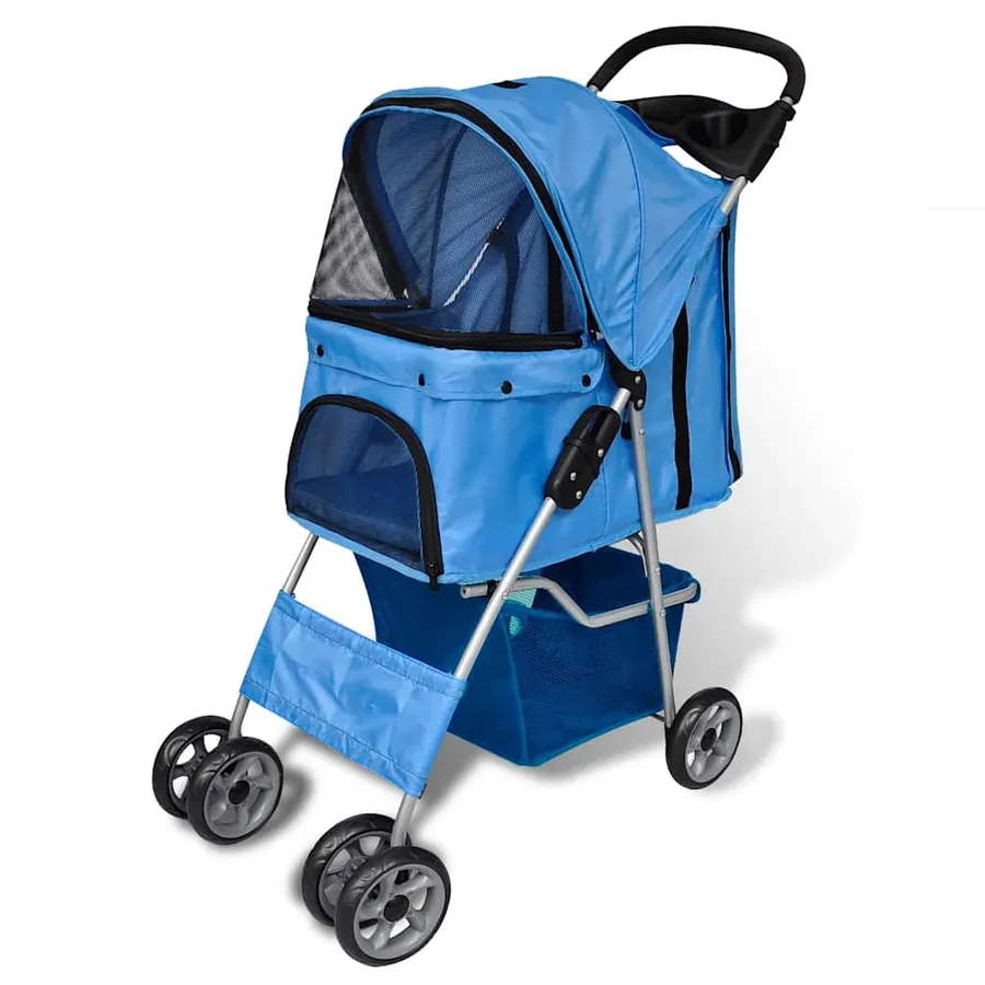 Poussette pour chiens 15 kg Bleu - 2
