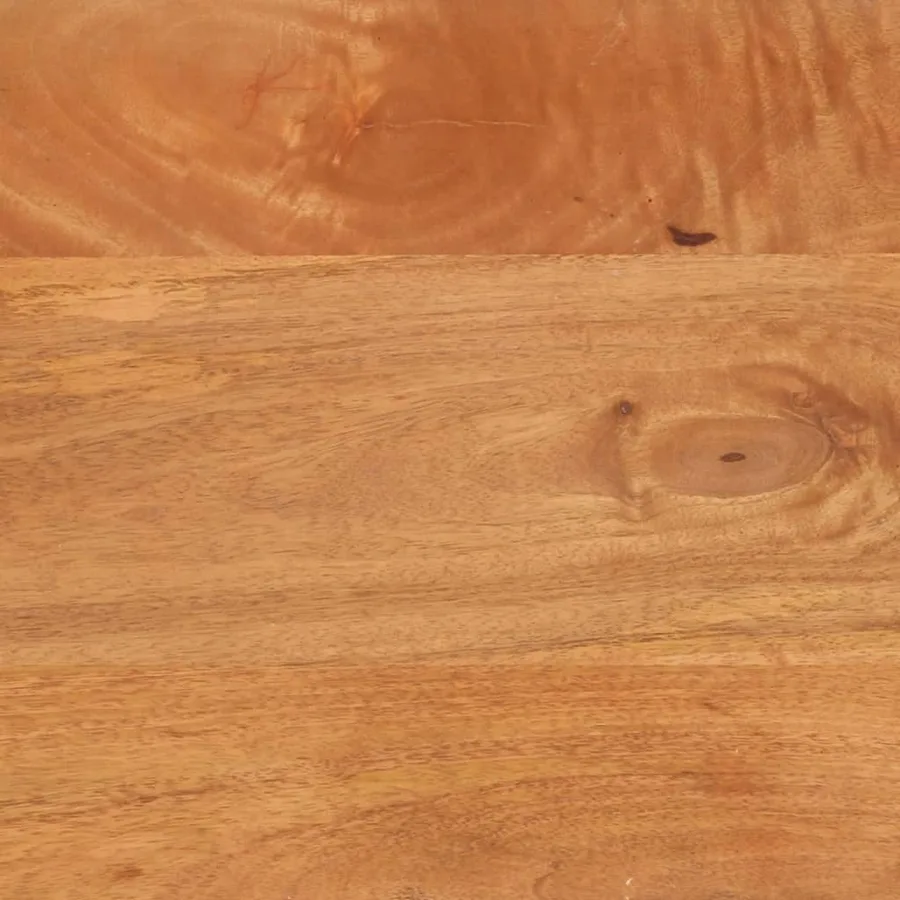 Table de chevet marron et noir bois de manguier solide - 11